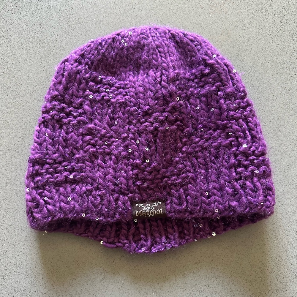 Marmot Purple Knit Hat - One Size
